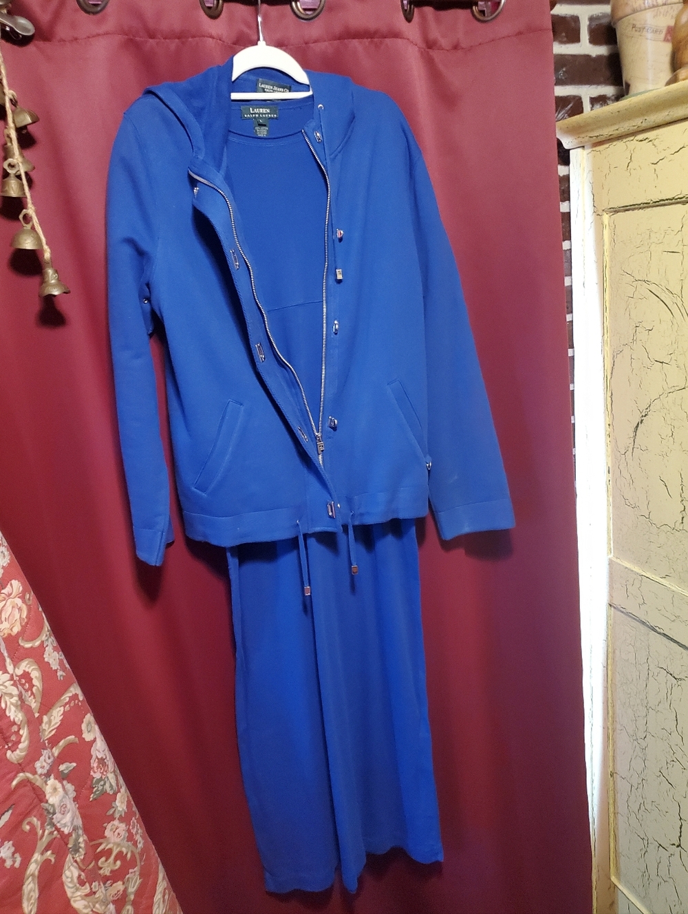 Lauren Ralph Lauren Blue Hooded Zip Jacket & Maxi Dress Set - Picture 2 of 16